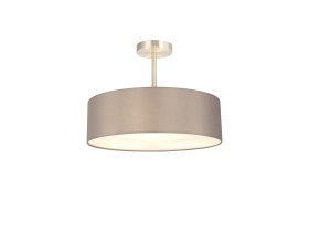 DK0756  Baymont 45cm Semi Flush 5 Light Satin Nickel, Grey